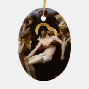 pieta Jesus Christ and Virgin Mary Ceramic Ornament