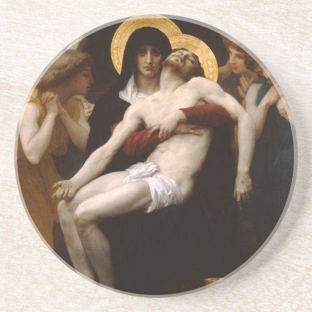 pieta Jesus Christ and Virgin Mary Coaster (Front)