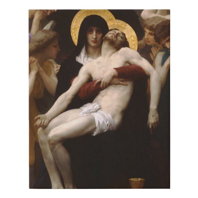 pieta Jesus Christ and Virgin Mary Faux Canvas Print (Front)