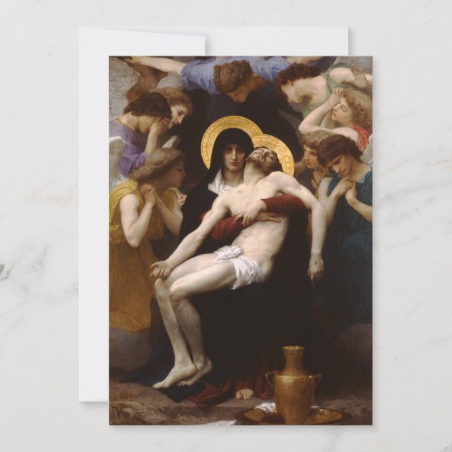 pieta Jesus Christ and Virgin Mary Invitation (Front)