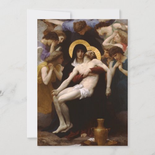 pieta Jesus Christ and Virgin Mary Invitation