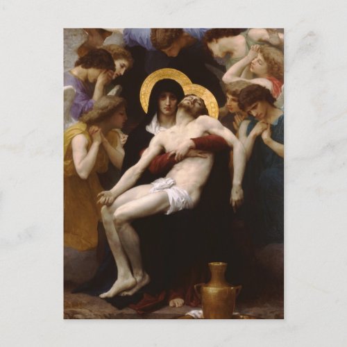 pieta Jesus Christ and Virgin Mary Postcard