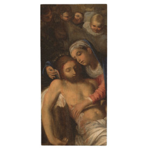 Pietà (Mary and Jesus) (by Adam Elsheimer) Wood Flash Drive