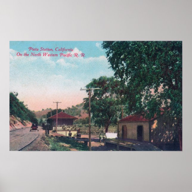 Pieta Northwestern Pacific RR Station Poster (Front)