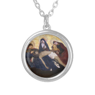 Pietà of Villeneuve-lès-Avignon Silver Plated Neck Silver Plated Necklace