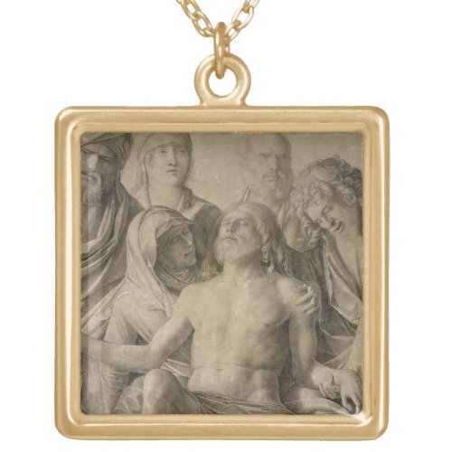 Pieta The Dead Christ Gold Plated Necklace