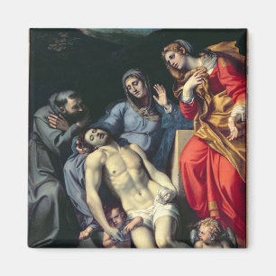 Pieta with St. Francis and St. Mary Magdalene, c.1 Magnet