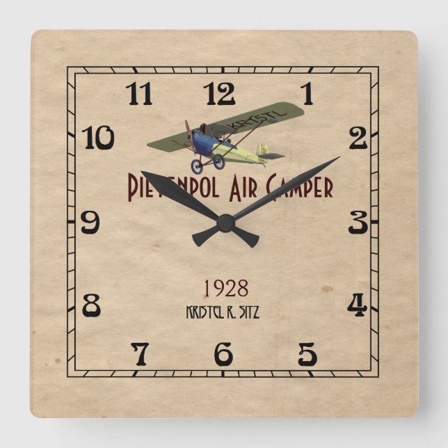 Pietenpol Air Camper Square Wall Clock (Front)
