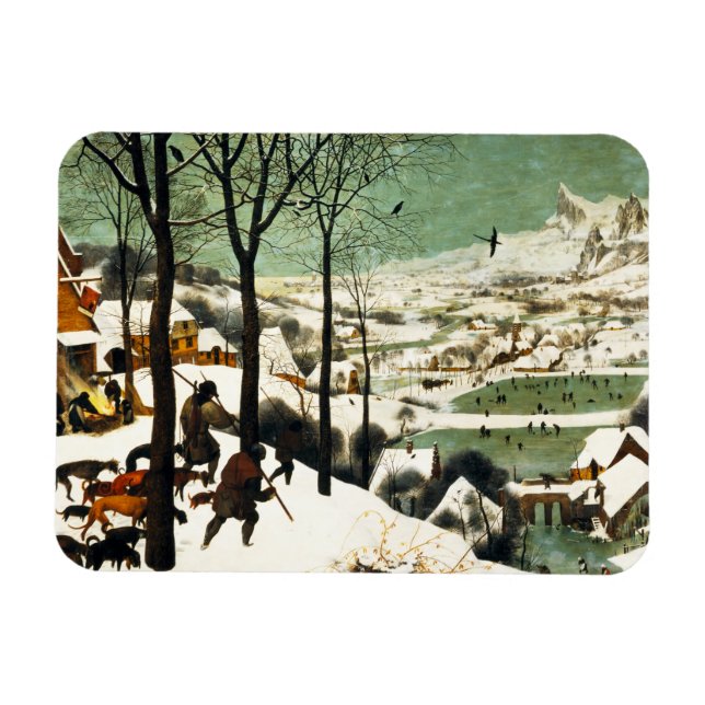 Pieter Bruegel Hunters in the Snow Magnet (Horizontal)