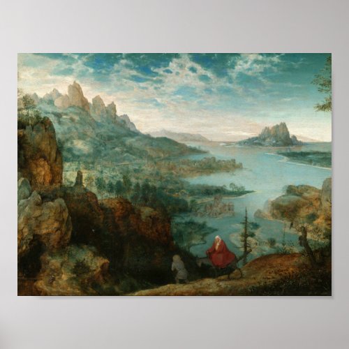 Pieter Bruegel _ Landscape with flight into Egypt Poster