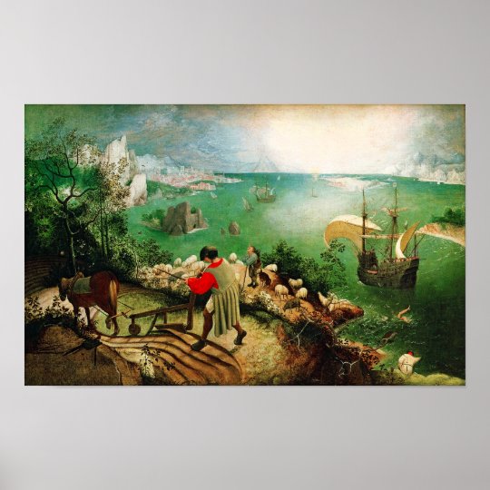 Pieter Bruegel Landscape with the Fall of Icarus Poster | Zazzle.com