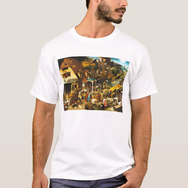 Pieter Bruegel Netherlandish Proverbs T-shirt (Front)