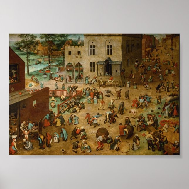 Pieter Bruegel the Elder  Children s Games 1560 Poster (Front)