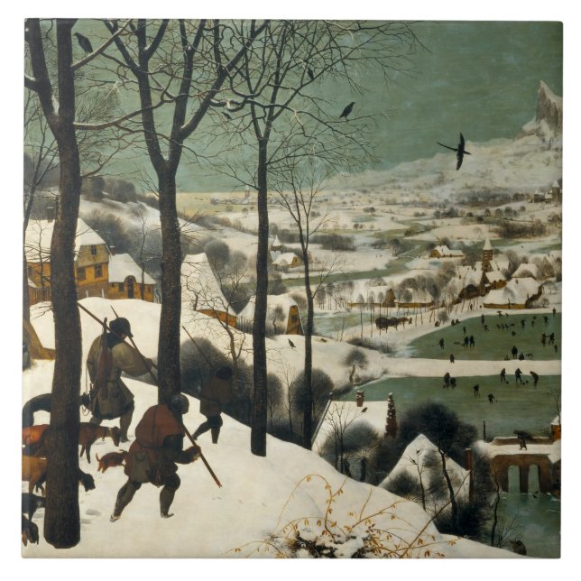 Pieter Bruegel the Elder - Hunters in the Snow Ceramic Tile (Front)
