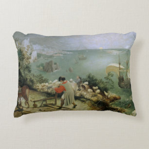 Pieter Bruegel the Elder -Landscape Fall of Icarus Accent Pillow