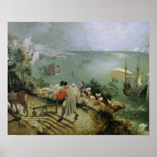 Pieter Bruegel the Elder -Landscape Fall of Icarus Poster