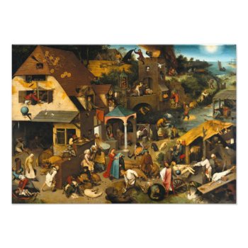 Pieter Bruegel The Elder - Netherlandish Proverbs Photo Print by masterpiece_museum at Zazzle