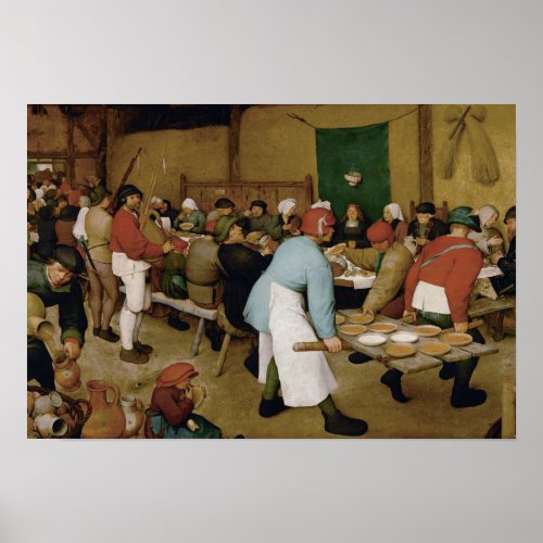Pieter Bruegel the Elder _ Peasant Wedding Poster