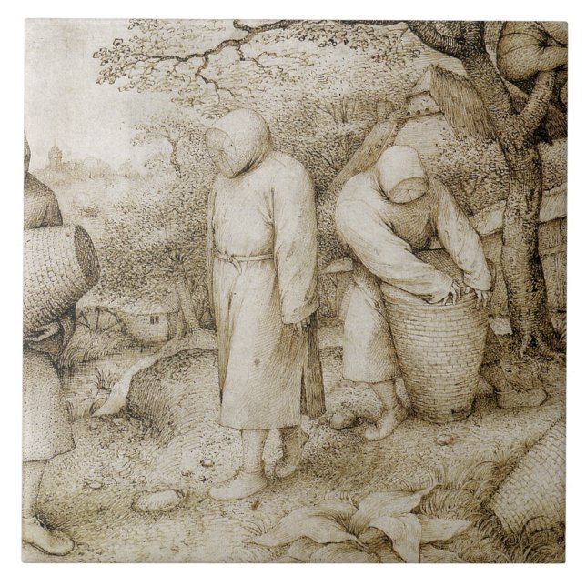 Pieter Bruegel the Elder - The Beekeepers Ceramic Tile (Front)