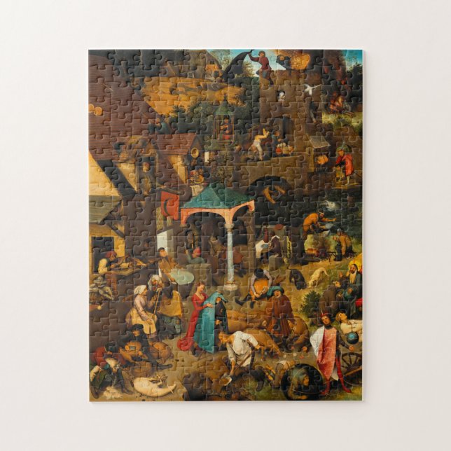 Pieter Bruegel The Elder - The Dutch Proverbs Jigsaw Puzzle (Vertical)