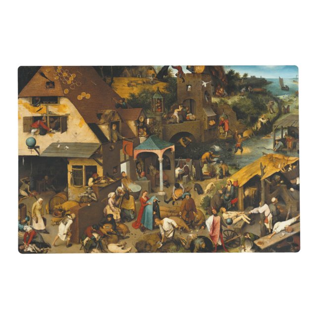 Pieter Bruegel the Elder - The Dutch Proverbs Placemat (Front)