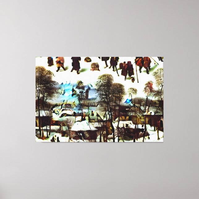 Pieter Bruegel the Elder, The Hunters in the Snow Canvas Print (Front)