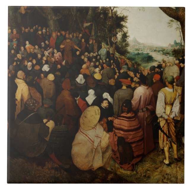 Pieter Bruegel the Elder - The Sermon of St John Ceramic Tile (Front)