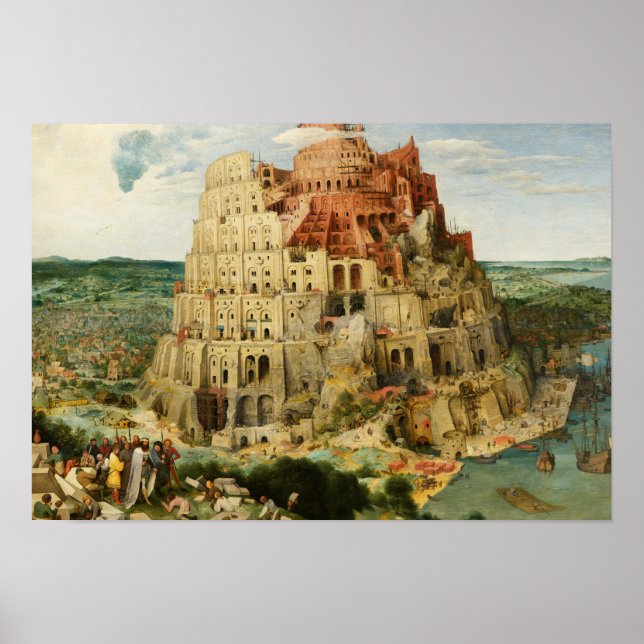 Pieter Bruegel the Elder - The Tower of Babel Poster (Front)