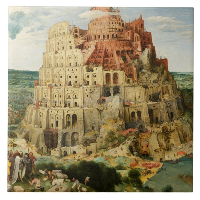Pieter Bruegel the Elder - The Tower of Babel Tile (Front)