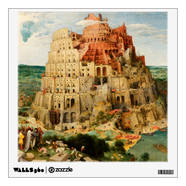 Pieter_Bruegel_the_Elder_-_The_Tower_of_Babel_(Vie Wall Decal (Front)
