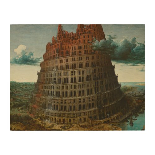 Pieter Bruegel the Elder _ The Tower of Babel Wood Wall Art