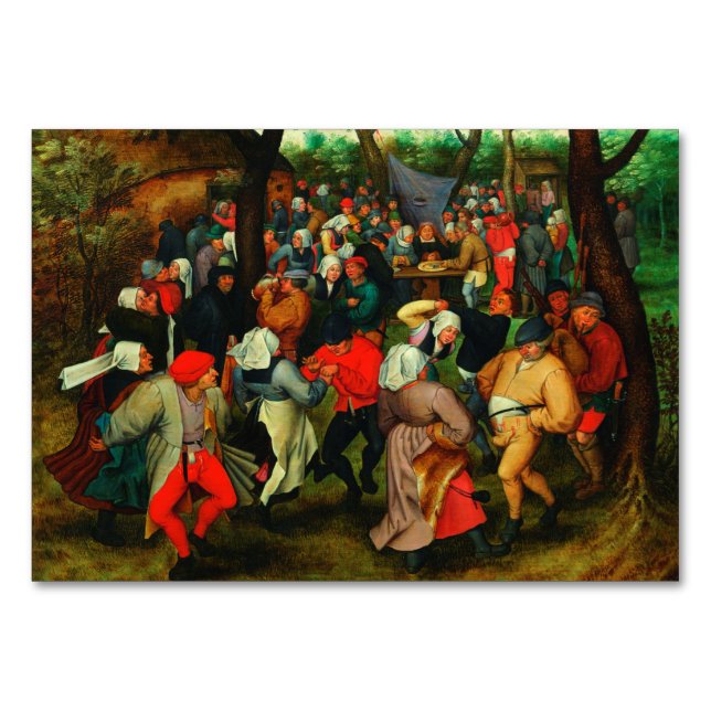 Pieter Bruegel The Elder - The Wedding Dance Table Number (Front)