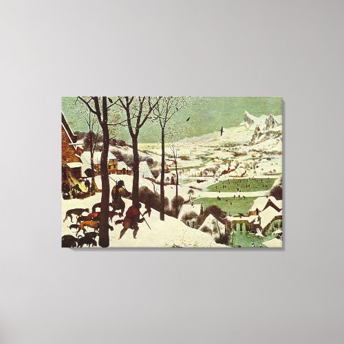 Pieter Bruegels The Hunters in the Snow _ 1565 Canvas Print