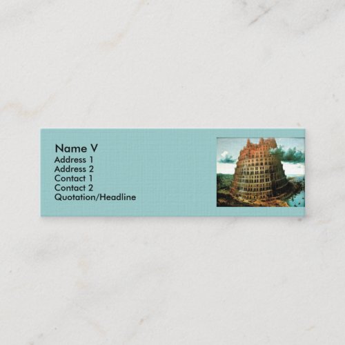 Pieter Bruegel's The "Little" Tower of Babel Business Card Template