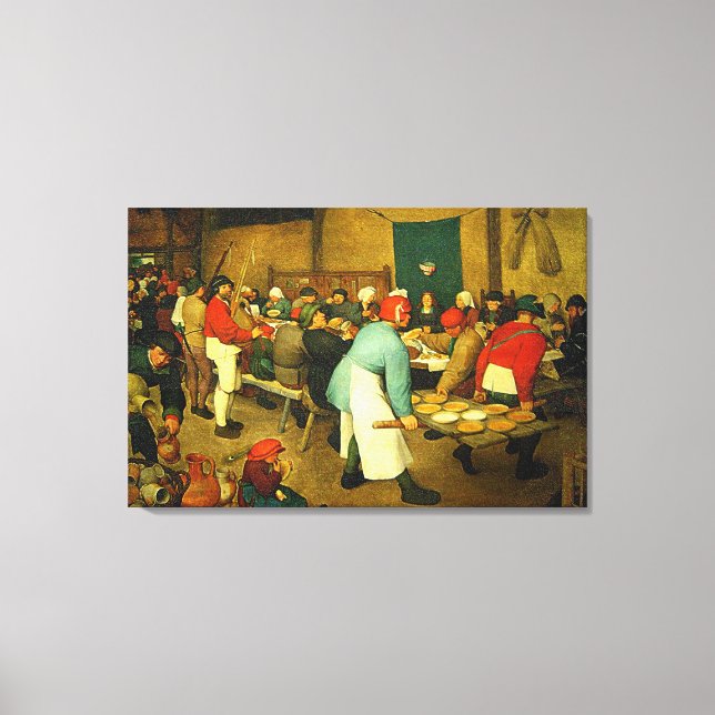 Pieter Bruegel's The Peasant Wedding (1568) Canvas Print (Front)