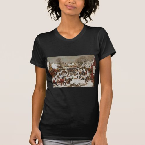 pieter brueghel ii a winter landscape with the mas T_Shirt