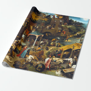 Pieter Brueghel Netherlandish Proverbs Wrapping Paper