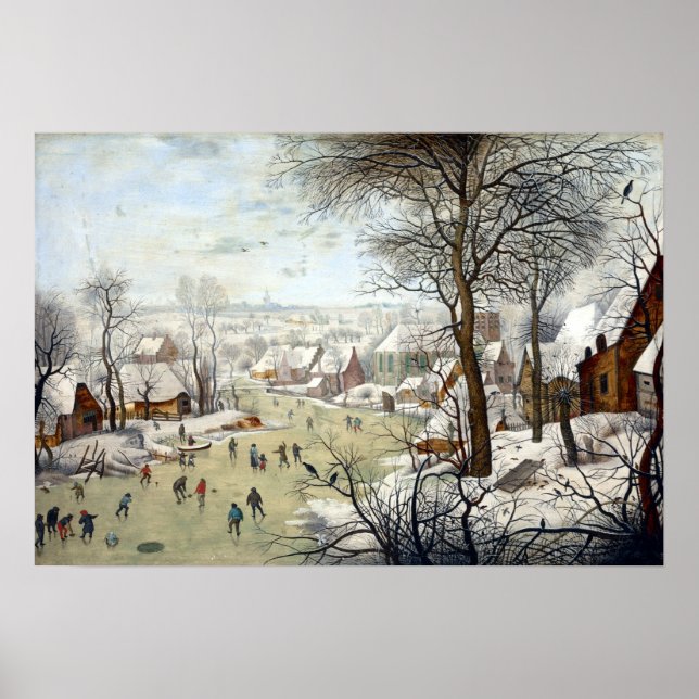 Pieter Brueghel the Younger Winter Landscape Poster (Front)