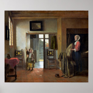 Pieter de Hooch The Bedroom Poster