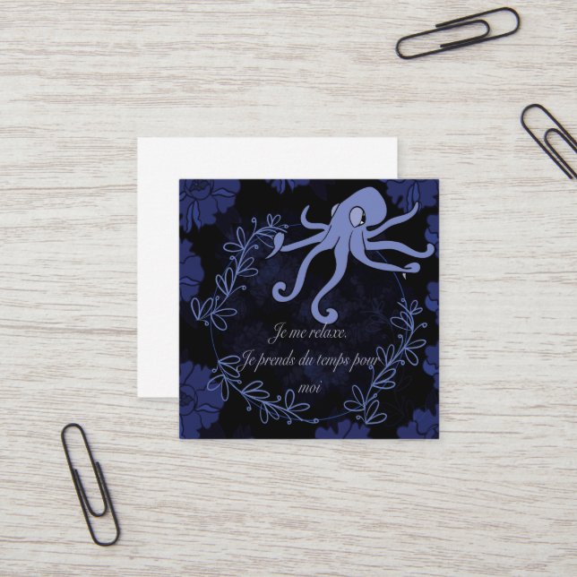 pieuvre square business card (Front/Back In Situ)