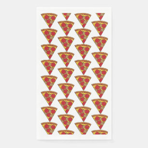 piezas de pizza idividuales en patrón paper guest towels
