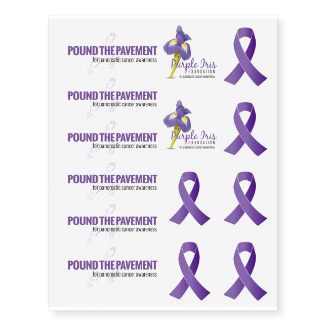 PIF Pound The Pavement PC Awarene Temporary Tattoo (Front)
