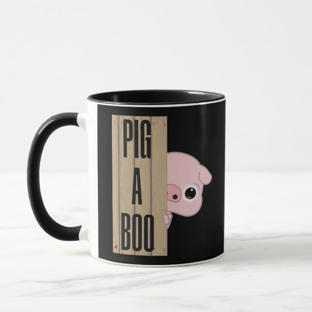 Pig A Boo Fence Mug (Left)