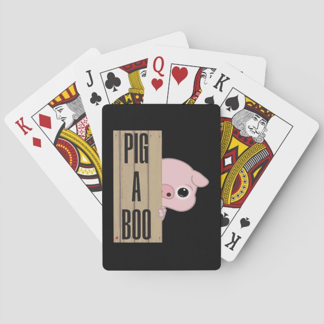 Pig A Boo Fence Poker Cards (Back)