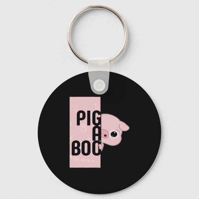 Pig A Boo Keychain (Front)