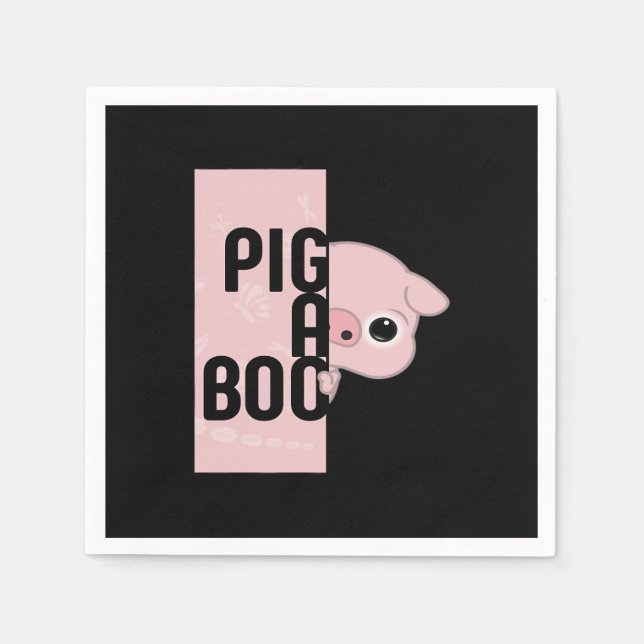 Pig A Boo Napkins (Front)