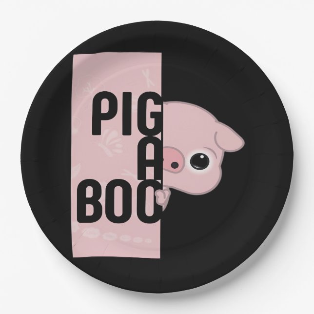 Pig A Boo Paper Plates (Front)