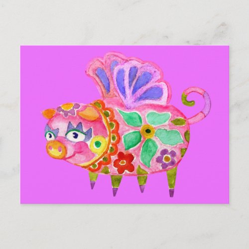 Pig Alebrije Postcard