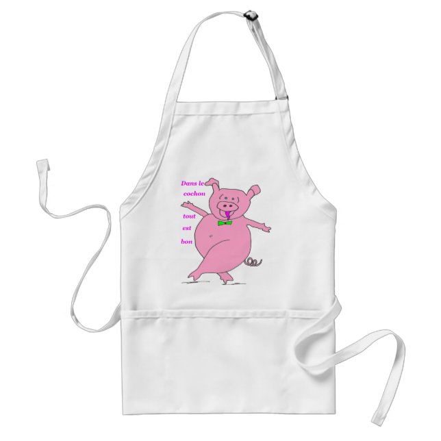 PIG ALL IS GOOD 1.PNG ADULT APRON (Front)