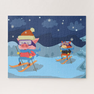 Pig and Fox Skiing Puzzle